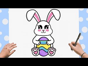 How to Draw an Easy Easter Bunny - Step By Step