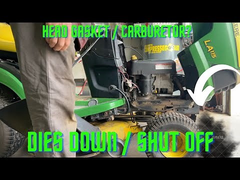How to fix a 19.5hp Briggs & Stratton engine: Dies, shuts off, Black Smoke, bad idle. John Deere