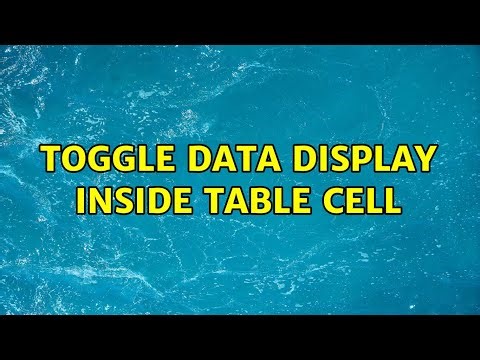 Toggle data display inside table cell (3 Solutions!!)