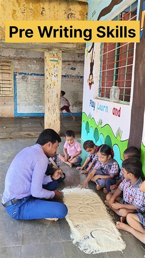 Pri writing skills - tracing in seeds | Innovative Ideas | cognitive development #education #writing