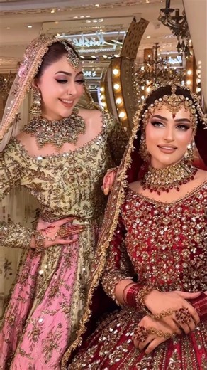 2 beautiful brides with different look ✨#trending #bridallook #subscribe