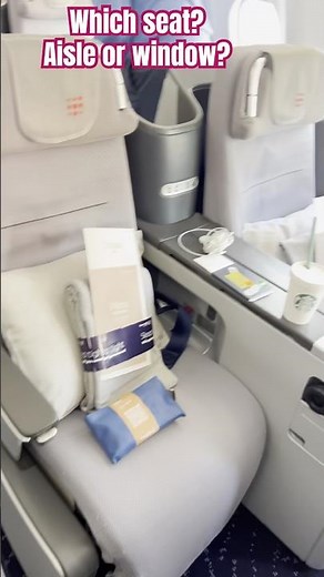 Which seat is best? Aisle or window? Brussels Airlines business class BRU-IAD #businessclass #travel