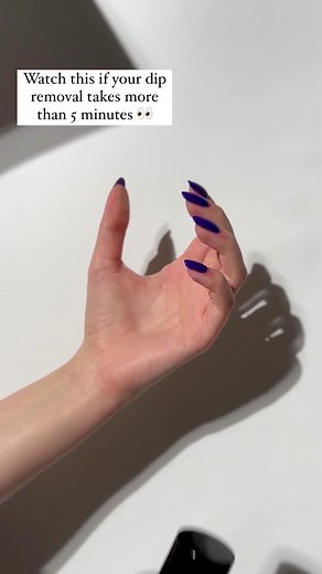 Try this EASY method to removing dip powder nails 💜 #dippowderremoval #dippowderremovaltips #nailremoval #nailremovalhack #nailtutorial
