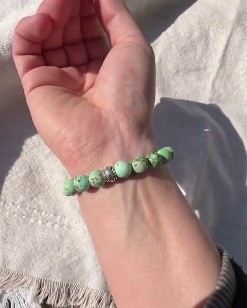 Turquoise & Selenite Crystal Bracelet • Protection, Calm Energy, Anxiety Relief Jewelry • Boho Spiritual Healing Stretch Bracelet Gift - Etsy