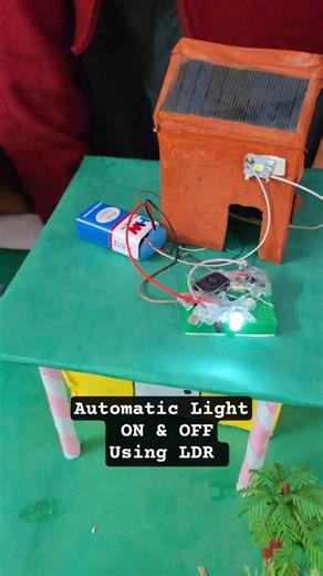 Light ON & OFF using LDR sensor || LDR project #innovation #electronic #shorts