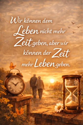 Wir können der Zeit mehr Leben geben