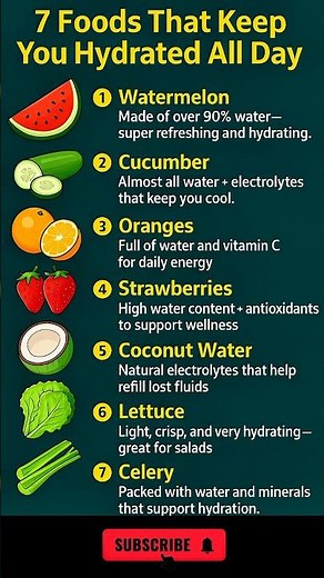 7 Foods That Keep You Hydrated All Day