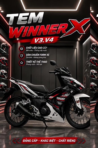 🇻🇳 CÁC MẪU TEM WINNER V3.V4 #TemWinnerv3 #TemWinnerv4 #DecalXeMay #decal_art #TikTokShopVN