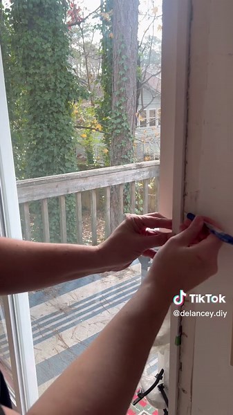 Our old sliding glass door was in very rough shape. I recruited my husband and sister to help install the new one and it’s a night and day difference! #slidingdoors #doorreplacement
