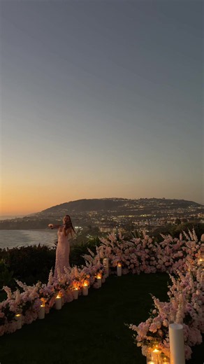 Pink Ocean View Proposal in Los Angeles: A Dream Come True ✨