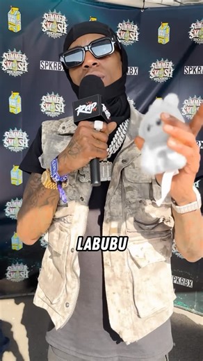 RapTV on Instagram: "Soulja Boy: the first rapper to ever get a Labubu from RapTV at Summer Smash‼️ Are y’all rockin’ with Labubus⁉️🤔"