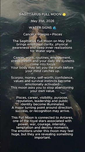 Sagittarius Full Moon Predictions for Water Signs 🌕 #shorts #astrology