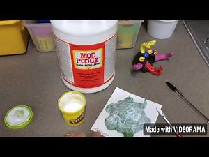 Mod podge sealing of clay projects