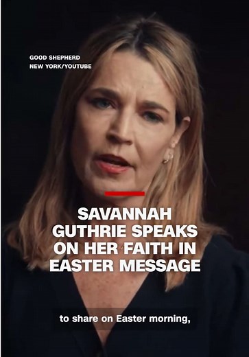 “Today” show co-anchor Savannah Guthrie delivered a candid Easter video message to her church Sunday, opening up about grief, uncertainty and struggling with her faith as her 84-year-old mother, Nancy, remains missing. #cnn #news #nancyguthrie #easter