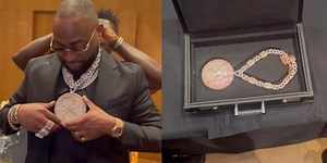 'I turned sand to diamond', Davido flaunts newly acquired 'Timeless' diamond chain