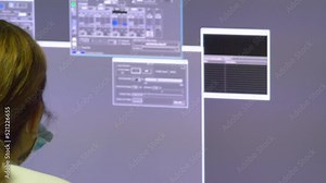 4k real time - hospital staff carrying out medical research in the laboratory with pipettes, test tubes, samples, etc...