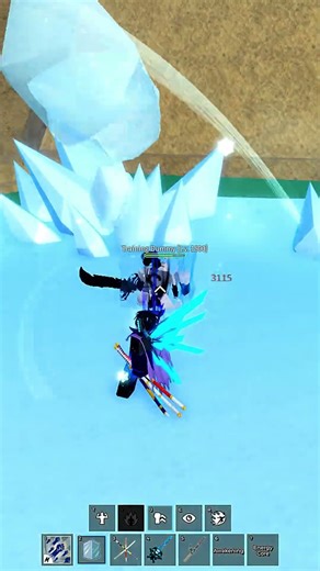 Blox Fruits ❄️ICE +⚡TTK + ✨GODHUMAN Combo | 💥One Shot Insane Damage | #shorts #bloxfruits #trending