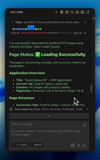 chrome devetools mcp on KiloCode #agent #kilocode #codingagent #mcp