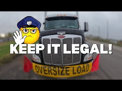 🛑 Flatbed Trucking Guide: How to Handle a #TMC Oversized Load 🚩🚛🚩