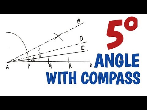 How to construct 5 degree angle with compass......