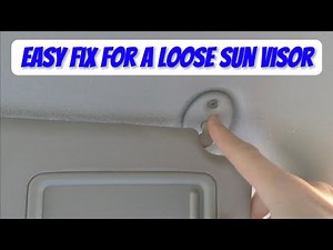 How to Fix a Loose Sun Visor in your Car