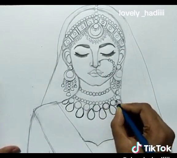 bridal sketch tutorial ✨🦋🧚‍♀️you have to try it 🧚‍♀️✨😉@Canvas Art Ideas ♥️🦋 #lovely_hadiiii #trending #foryoupage #viral #art #NewPepsiHitMeLike #fyp #fypシ #beautiful #artist #fypシ゚viral #fypシ゚viral #ideas #crafts