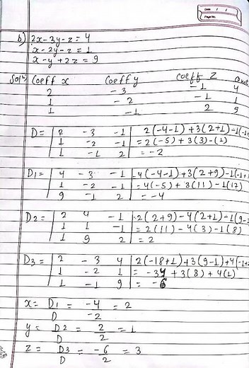 Exercise 5.2 Class 12 Basic Mathematics (Matrix) #maths #matrix #cramersrule
