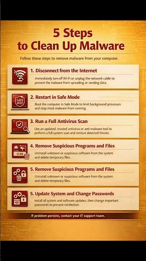 HOW TO REMOVE MALWARE IN 5 STEP