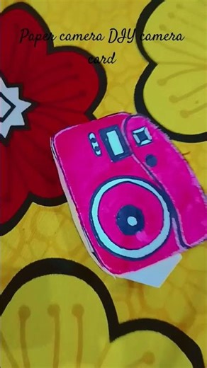 paper DlY camera card and add photo on camera #camera #crafting #ytshorts
