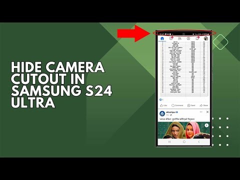 How to hide camera cut out on Samsung S24 | Black bar at the top of the screen