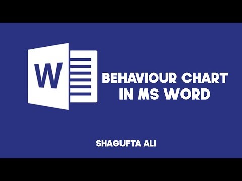 How to create a Behavior Chart in MS Word: Step-by-Step Guide