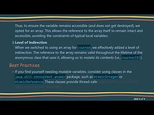 Understanding Access to Variables from Outer Methods in Java's Inner Classes