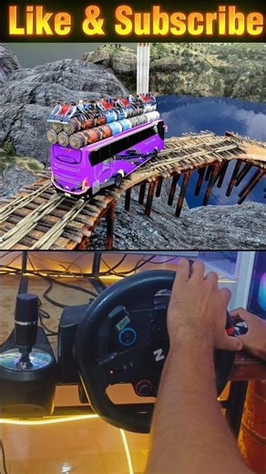 Bus Driving on Death Road 💀 Euro truck simulator 2 gameplay #shorts #ets2 #bussimulator