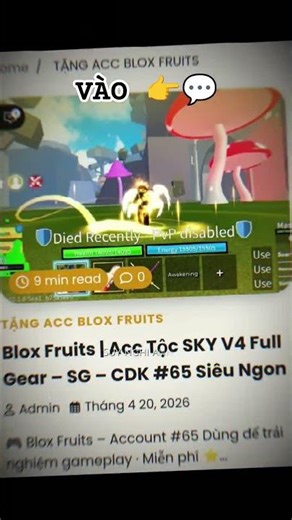 tặng acc blox fruits miễn phí 2026 #bloxfruits #roblox