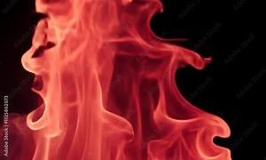 The image showcases a vibrant display of flames in shades of red and orange, creating a dynamic and mesmerizing visual effect that evokes warmth and intensity.