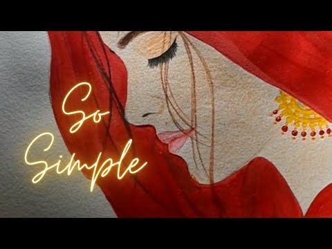 How to Draw Beautiful Indian Girl | Side Face Portrait 🫠