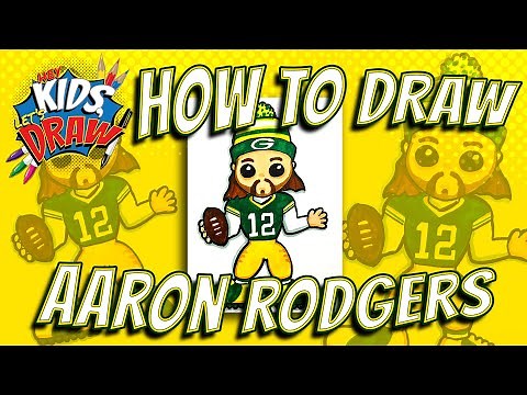 How to Draw Aaron Rodgers for Kids - Green Bay Packers Football