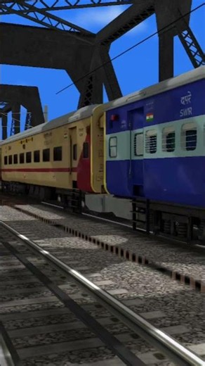 Epic Train Crossing on Yamuna Bridge | ICF Coaches with WAP-4 | MSTS Open Rails Gameplay#msts #short