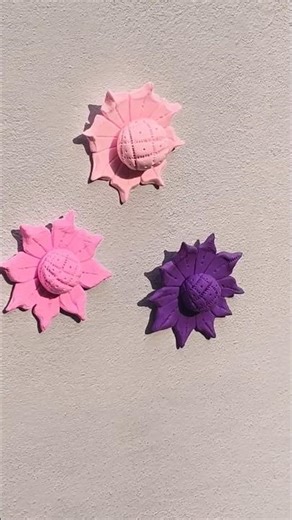 Make these clay flowers with me 💫#clay #flowers #artandcraft #diy