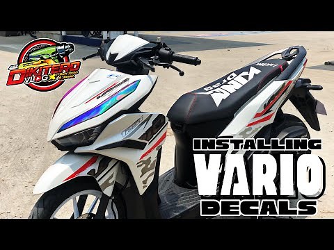 INSTALLING HONDA CLICK V3 DECALS!