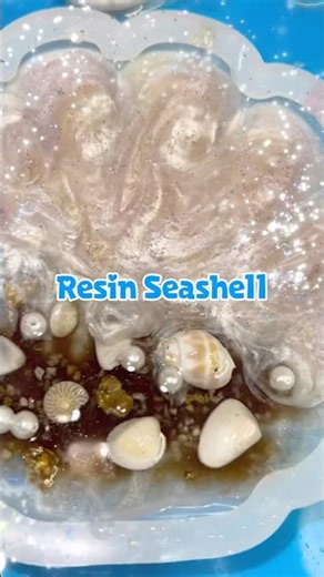 How to Make a Shimmering Resin Shell 🐚 #diycrafts #resin