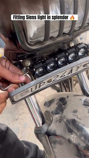 Fitting custom light in splendor #bikelife #bikemodification #modification #lighting #bikelover