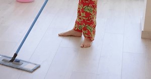 Housewife Woman Washing Floor Mop Home Stock Footage Video (100% Royalty-free) 3509356435 | Shutterstock