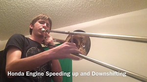 Musician Mimics Car Sounds on Trombone