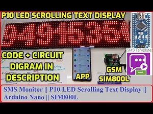 SMS Monitor || P10 LED Scrolling Text Display || Arduino || SIM800L