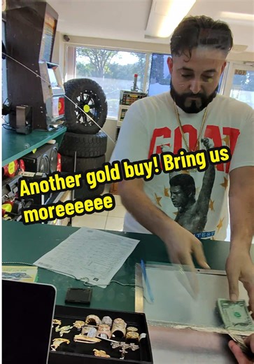 He came from TikTok to sell us his gold! #gold #goldjewelry #pawnshop #fyp #viral