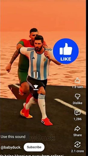 Ronaldo helps Messi run away from the lava ball #shorts