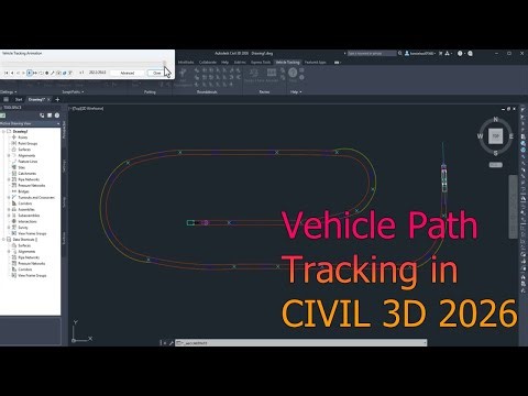 Vehicle Path Tracking in AutoCAD Civil 3D 2026