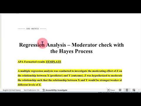 Moderator SPSS Hayes Process Simple Slopes Analysis and APA write-up
