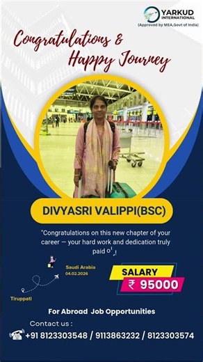 Yarkud International Succesfully Prometric Coaching To Saudi Arabia Job Placement |#abroadjobstamil